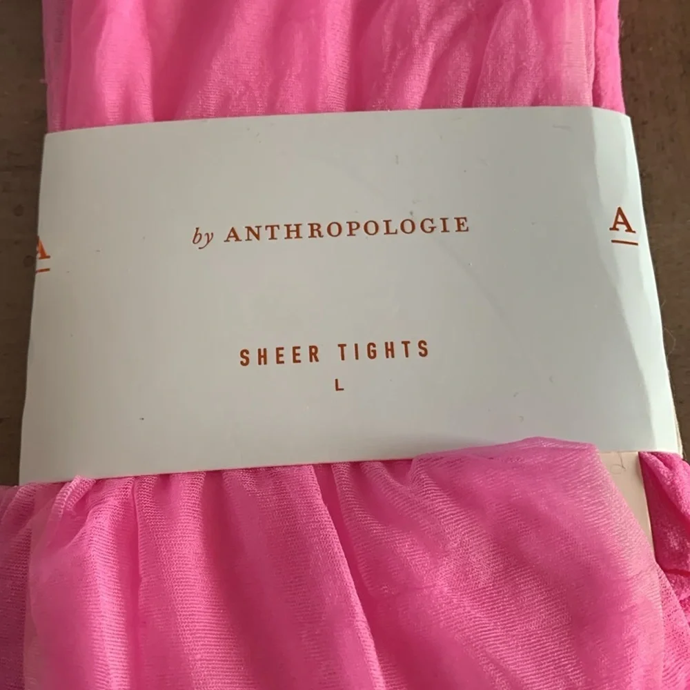 Anthropologie sheer pink tight size large